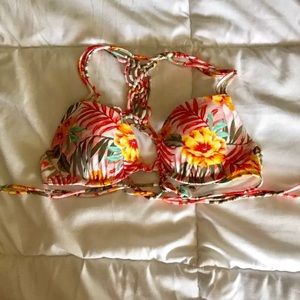 Hawaiian Floral Design Hollister Bikini Top!